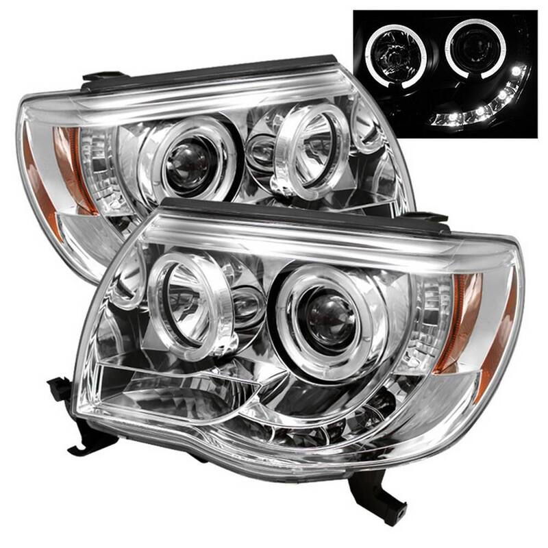 Spyder Auto Toyota Tacoma 05-11 Projector Headlights - LED Halo - LED ( Replaceable LEDs ) - Chrome - 5011923