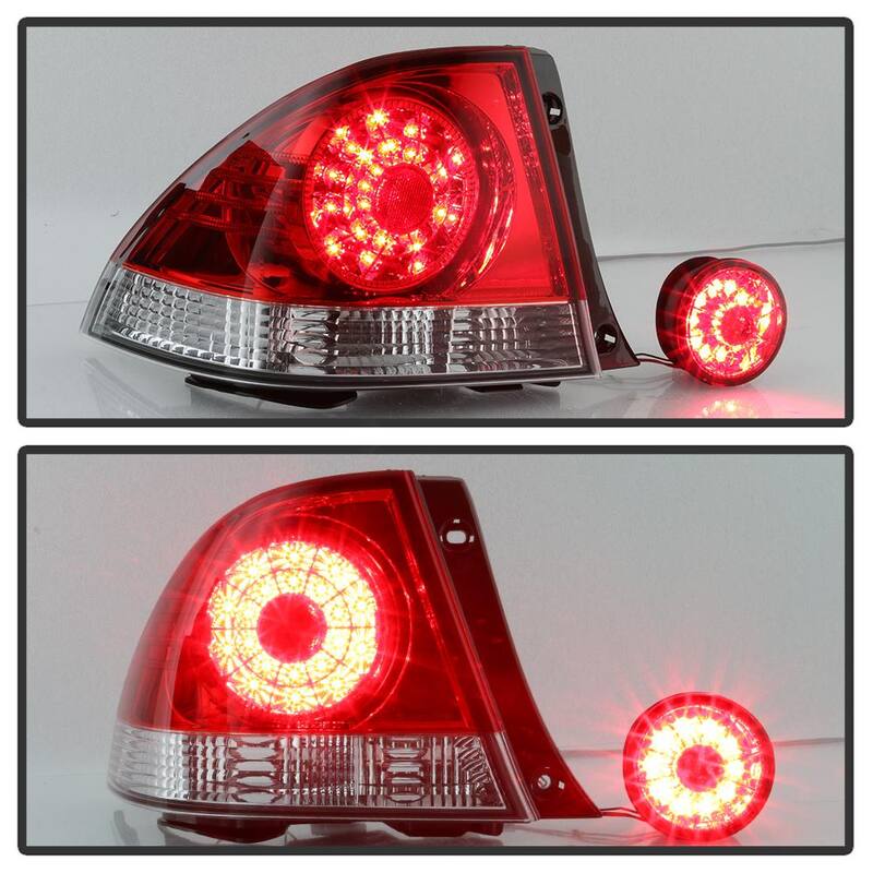 Spyder Auto Lexus IS 300 01-03 ( With Inner Trunk Lights ) LED Tail Lights - Red Clear - 5085061