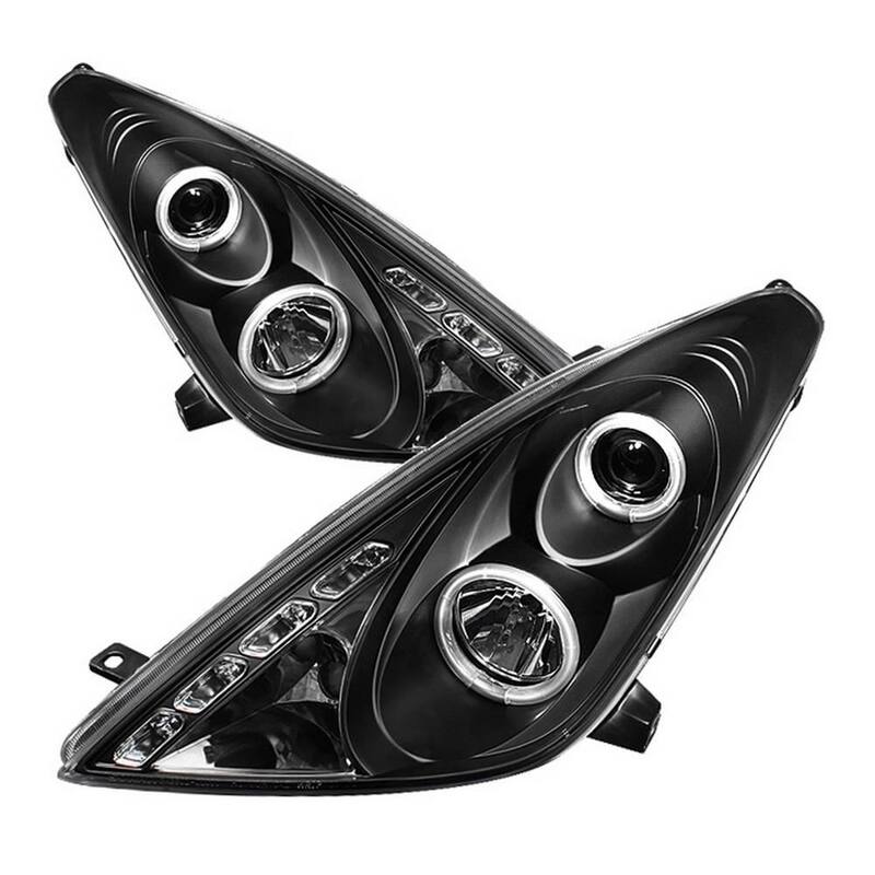 Spyder Auto Toyota Celica 00-05 Projector Headlights - LED Halo - DRL - Black - High H1 (Included) - Low H1 (Included) - 5011848