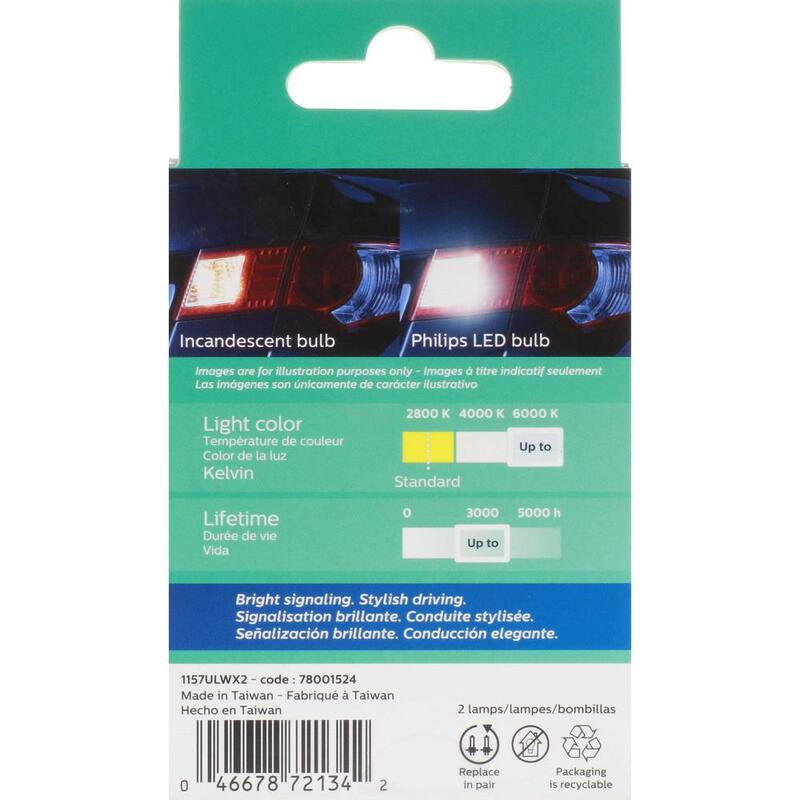 Philips Ultinon LED 1157 White Miniature Bulb (2-Pack) - 1157WLED
