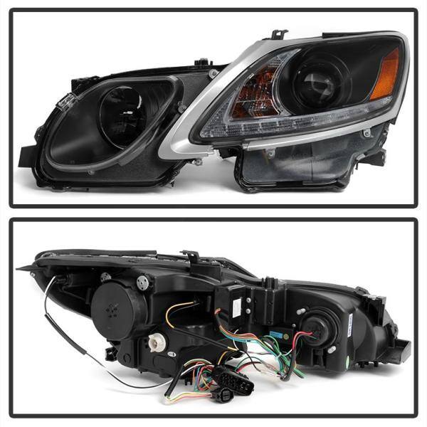 Spyder Auto Lexus GS 300 / 350 / 450 / 460 2006-2011 Projector Headlights - Xenon/HID Model Only - DRL LED - Black - 5082800