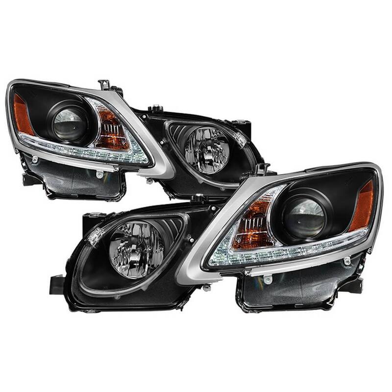 Spyder Auto Lexus GS 300 / 350 / 450 / 460 2006-2011 Projector Headlights - Xenon/HID Model Only - DRL LED - Black - 5082800