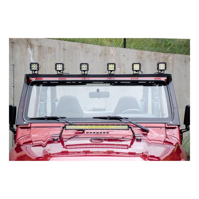 Aries Jeep TJ Roof Light Mounting Brackets & Crossbar - 15916