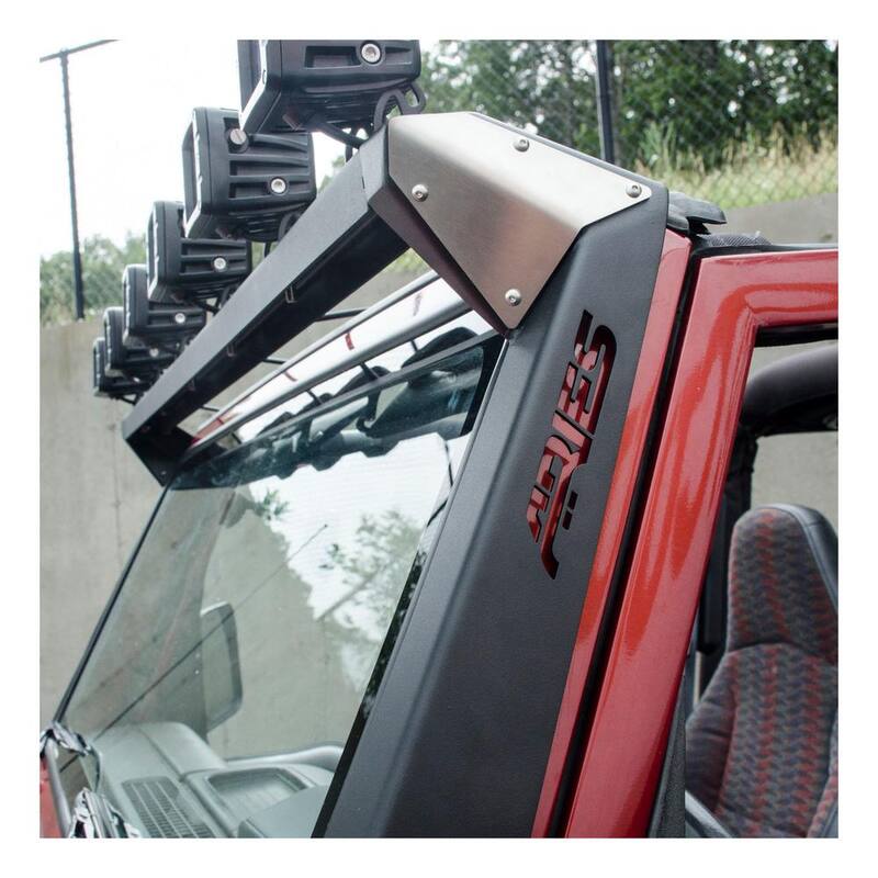 Aries Jeep TJ Roof Light Mounting Brackets & Crossbar - 15916