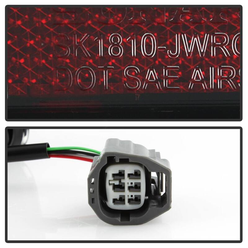 Spyder Auto Jeep Wrangler (JK JKU) 07-18 Version 2 Light Bar Sequential Turn Signal LED Tail Lights - Red Clear - 5084798