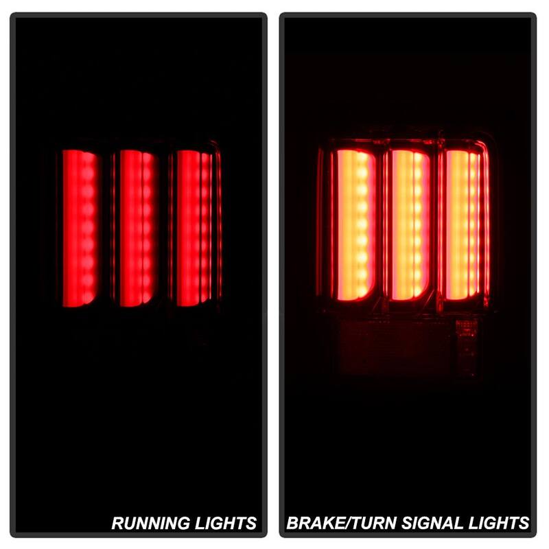 Spyder Auto Jeep Wrangler (JK JKU) 07-18 Version 2 Light Bar Sequential Turn Signal LED Tail Lights - Red Clear - 5084798