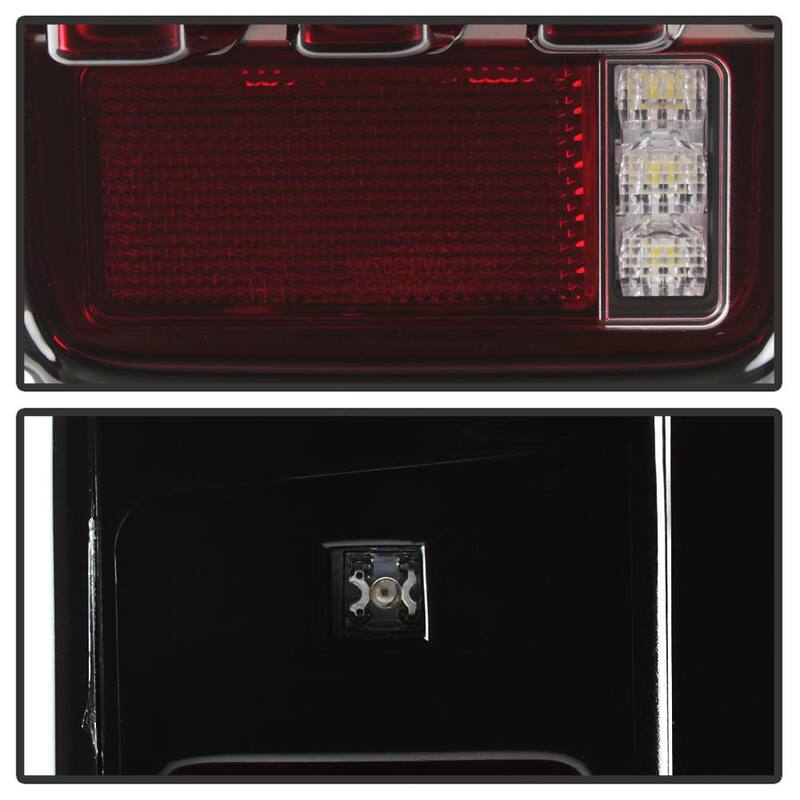 Spyder Auto Jeep Wrangler (JK JKU) 07-18 Version 2 Light Bar Sequential Turn Signal LED Tail Lights - Red Clear - 5084798