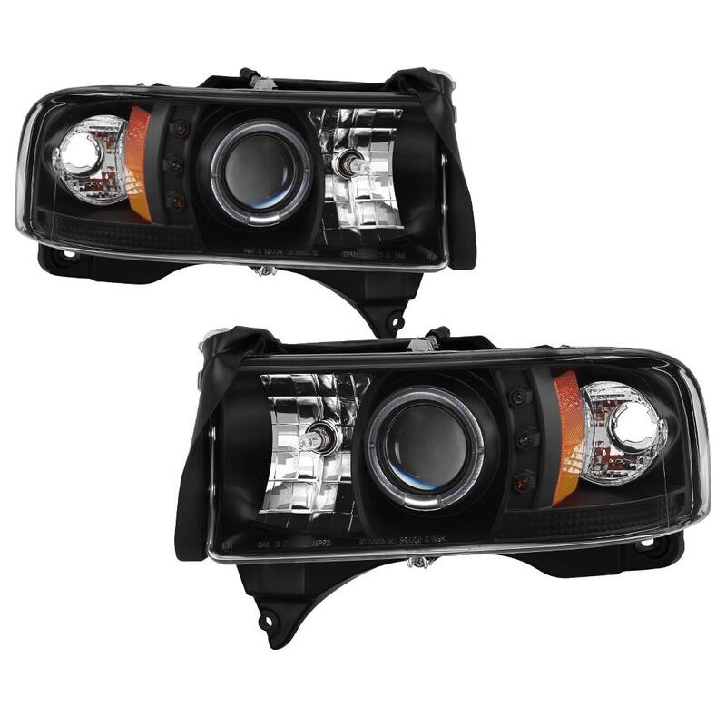 Spyder Auto Dodge Ram 1500 94-01 / Ram 2500/3500 94-02 / 99-01 Ram Sport - Projector Headlights - LED Halo- Black - 5010087