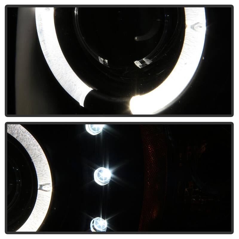 Spyder Auto Dodge Ram 1500 94-01 / Ram 2500/3500 94-02 / 99-01 Ram Sport - Projector Headlights - LED Halo- Black - 5010087