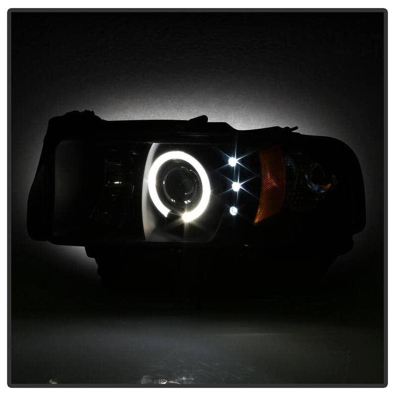 Spyder Auto Dodge Ram 1500 94-01 / Ram 2500/3500 94-02 / 99-01 Ram Sport - Projector Headlights - LED Halo- Black - 5010087