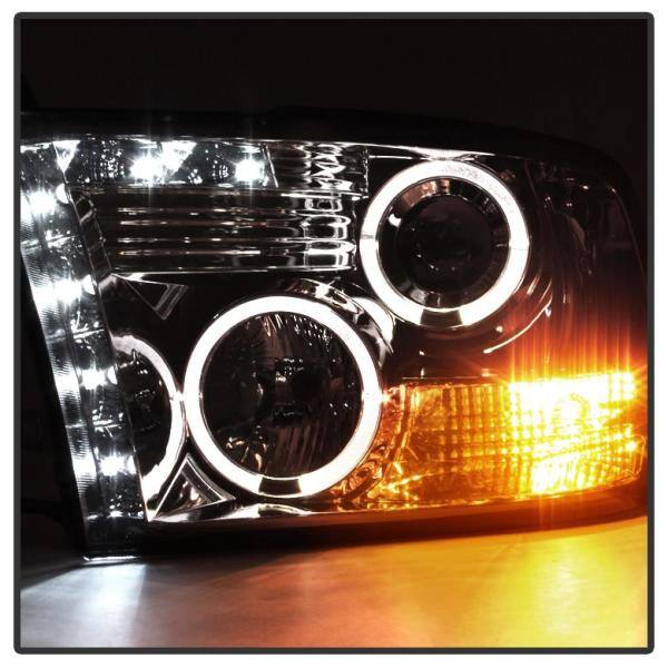 Spyder Auto Dodge Ram 1500 09-16 / Ram 2500/3500 10-16 Projector Headlights - Halogen Model Only - LED Halo - Smoke - 5010056
