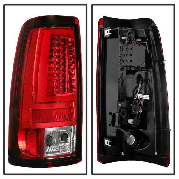 Spyder Auto Chevy Silverado 1500/2500 99-02 (Not Fit Stepside) Version 2 LED Tail Lights - Red Clear - 5081872