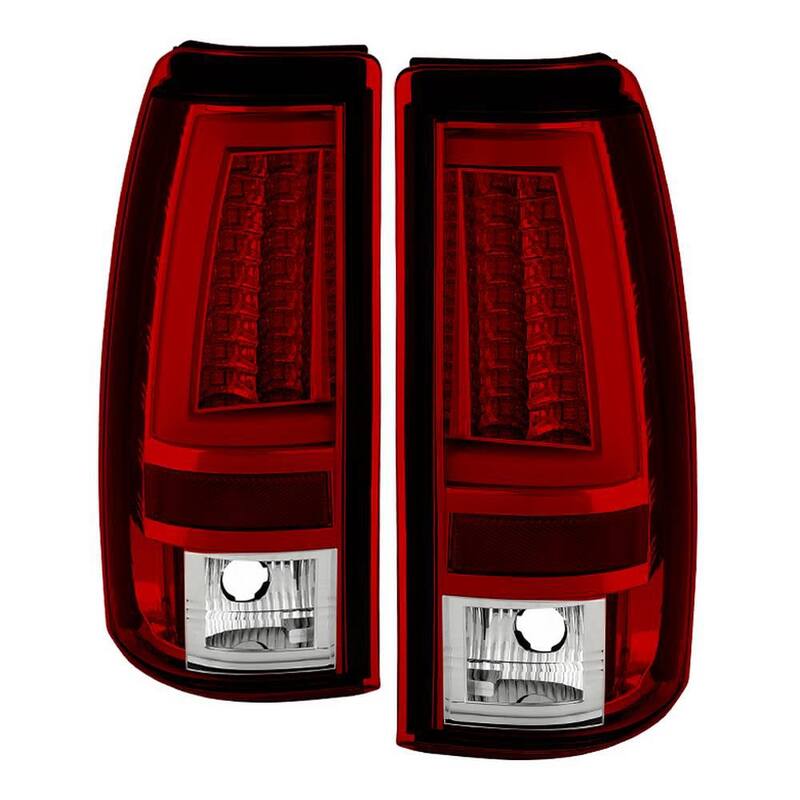 Spyder Auto Chevy Silverado 1500/2500 99-02 (Not Fit Stepside) Version 2 LED Tail Lights - Red Clear - 5081872