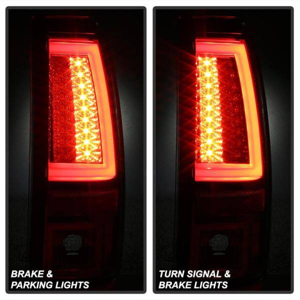 Spyder Auto Chevy Silverado 1500/2500 99-02 (Not Fit Stepside) Version 2 LED Tail Lights - Red Clear - 5081872