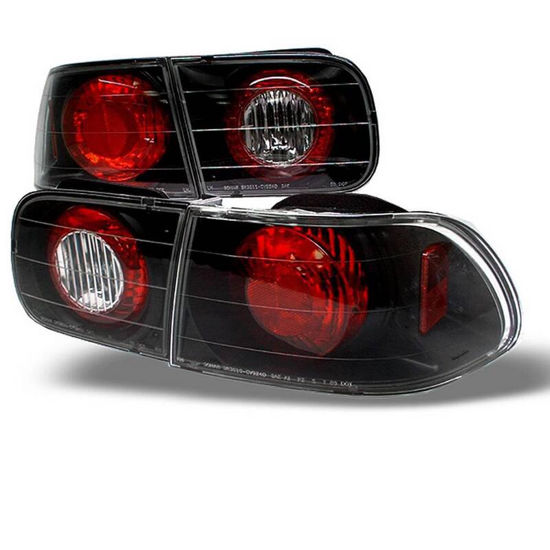 Spyder Auto Honda Civic 92-95 2/4DR Euro Style Tail Lights - Black - 5004581