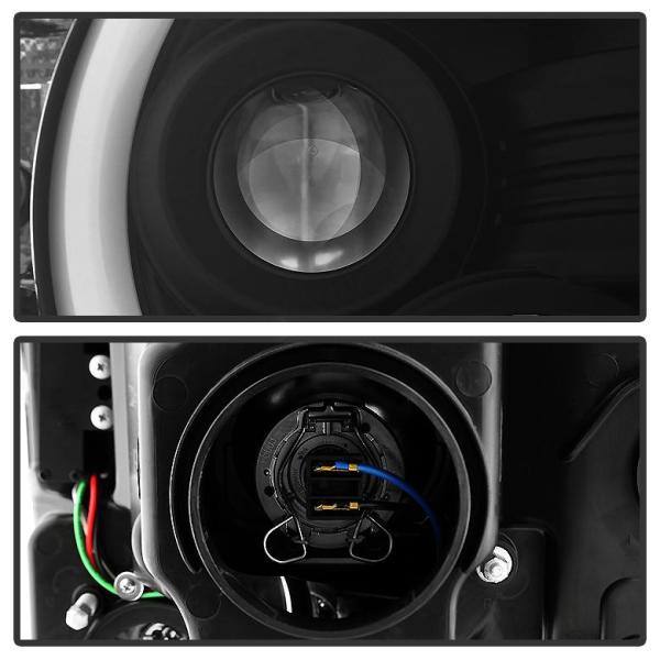Spyder Auto GMC Sierra 1500/2500HD/3500HD 14-15 (compatible on models w/factory LED ) Projector Headlights - Light Bar DRL - Black - 5080851