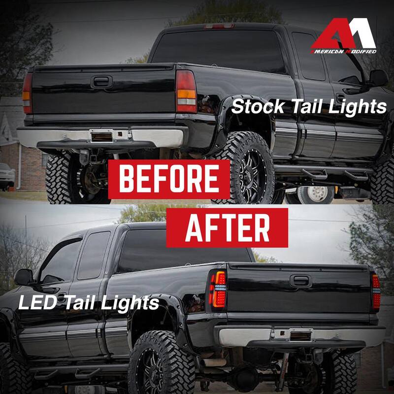 AMERICAN MODIFIED LED Tail Lights for 99-06 Chevy Silverado & 99-02 GMC Sierra - AMCHCC00201