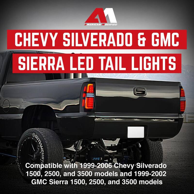 AMERICAN MODIFIED LED Tail Lights for 99-06 Chevy Silverado & 99-02 GMC Sierra - AMCHCC00201