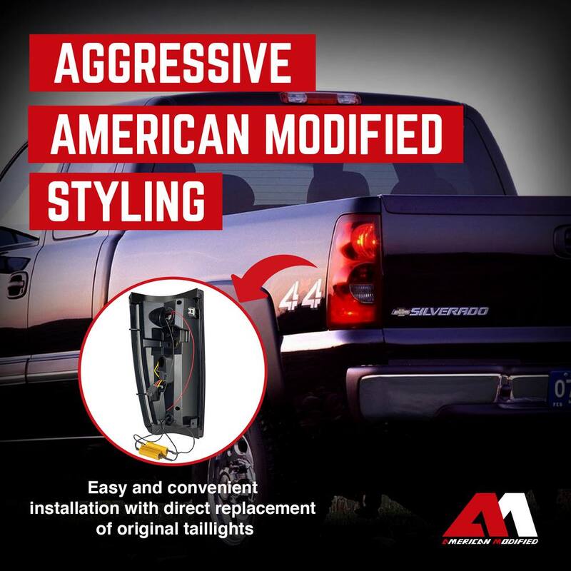 AMERICAN MODIFIED LED Tail Lights for 99-06 Chevy Silverado & 99-02 GMC Sierra - AMCHCC00201