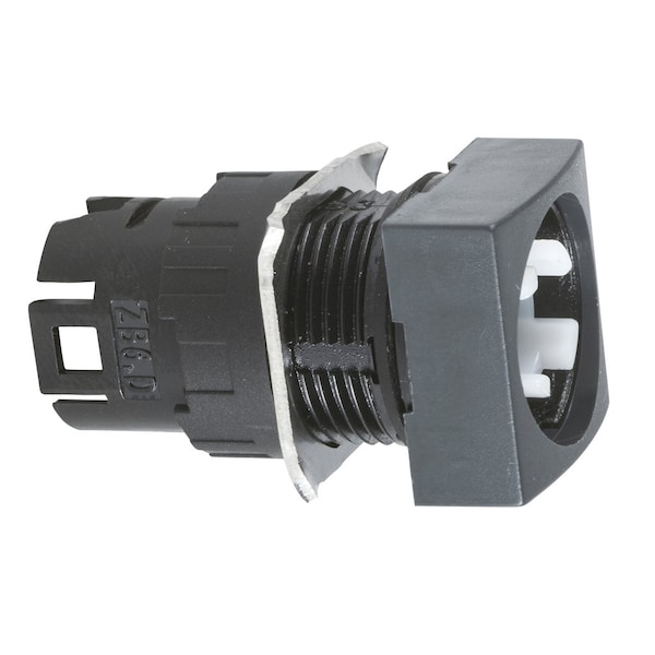 Schneider Electric Cabeza de interruptor selector, Harmony XB6, cuadrado iluminado de 16mm con 2 posiciones a 90 grados, con bloqueo - ZB6CD08