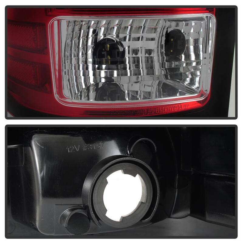 Spyder Auto GMC Sierra 1500 07-13 2500HD/3500HD 07-14 (Doesn't fit 3500HD Dually Models) Ver2 Light Bar LED Tail Lights - Red Clear - 5084767