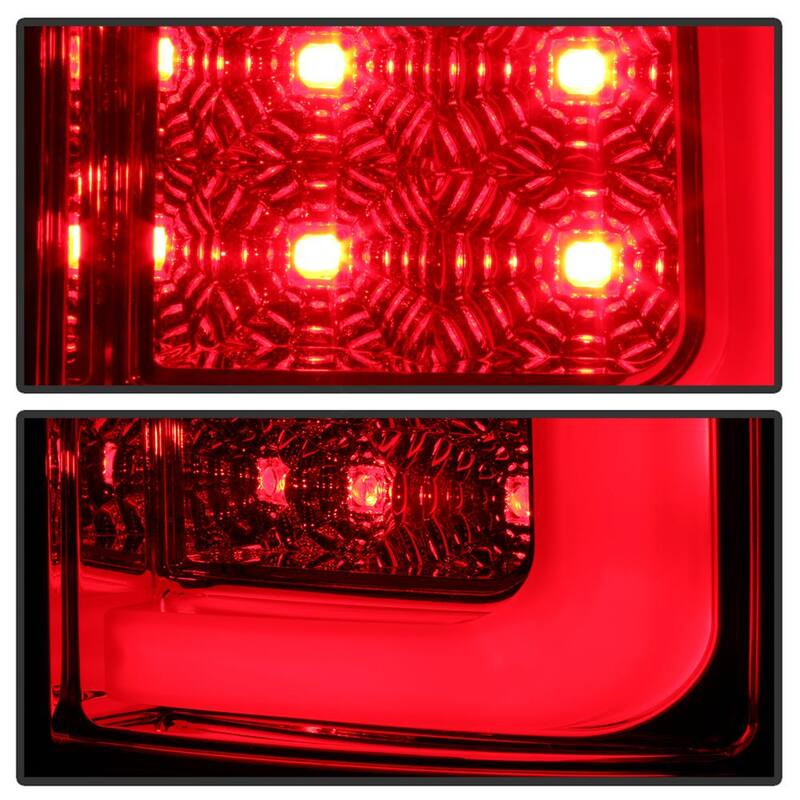 Spyder Auto GMC Sierra 1500 07-13 2500HD/3500HD 07-14 (Doesn't fit 3500HD Dually Models) Ver2 Light Bar LED Tail Lights - Red Clear - 5084767