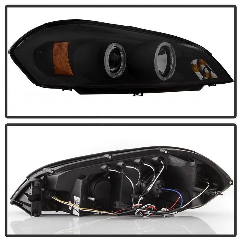 Spyder Auto Chevy Impala 06-13 / Chevy Monte Carlo 06-07 - Projector Headlights - LED Halo - LED ( Replaceable LEDs ) - Black Smk - 5078308