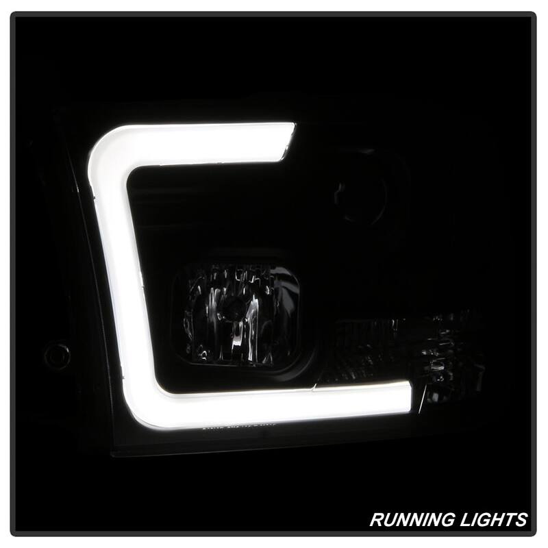 Spyder Auto Dodge Ram 1500 09-16 / Ram 2500/3500 10-16 Version 2 Projector Headlights - Halogen Model Only- Light Bar DRL - Black - 5084811