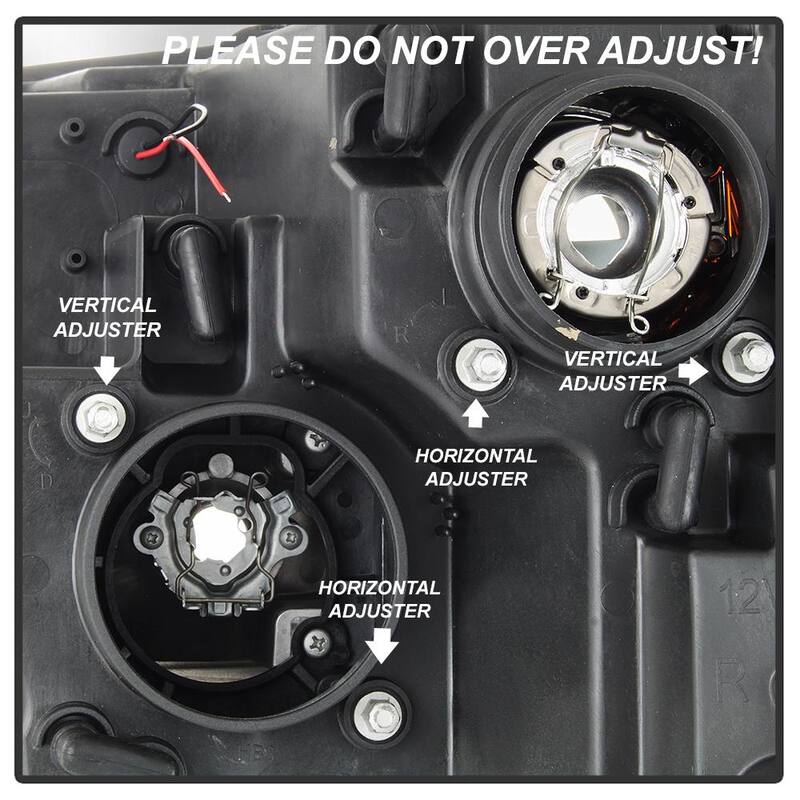 Spyder Auto Dodge Ram 1500 09-16 / Ram 2500/3500 10-16 Version 2 Projector Headlights - Halogen Model Only- Light Bar DRL - Black - 5084811