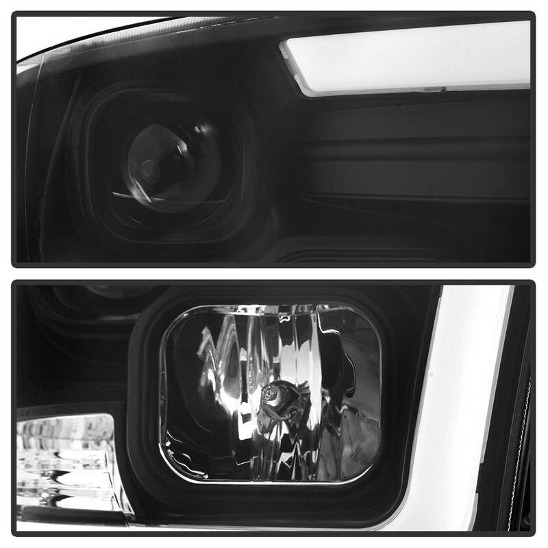 Spyder Auto Dodge Ram 1500 09-16 / Ram 2500/3500 10-16 Version 2 Projector Headlights - Halogen Model Only- Light Bar DRL - Black - 5084811