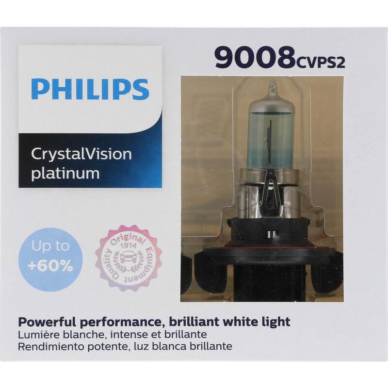 Philips CrystalVision Platinum 9008 White Headlight/Fog Light (2-Pack) - 9008CVPS2