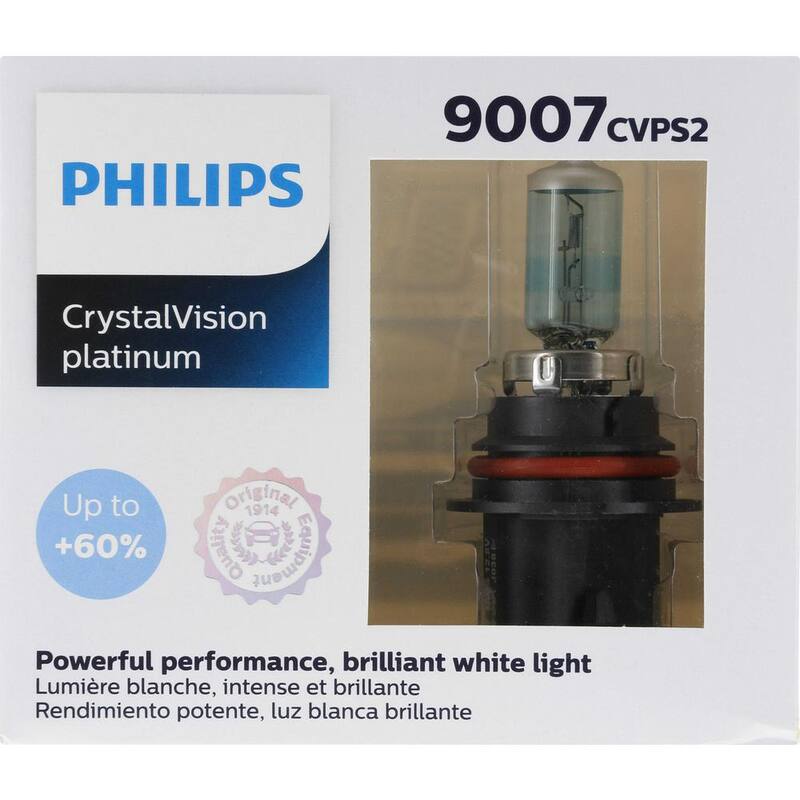 Philips CrystalVision Platinum 9007 White Headlight/Fog Light (2-Pack) - 9007CVPS2