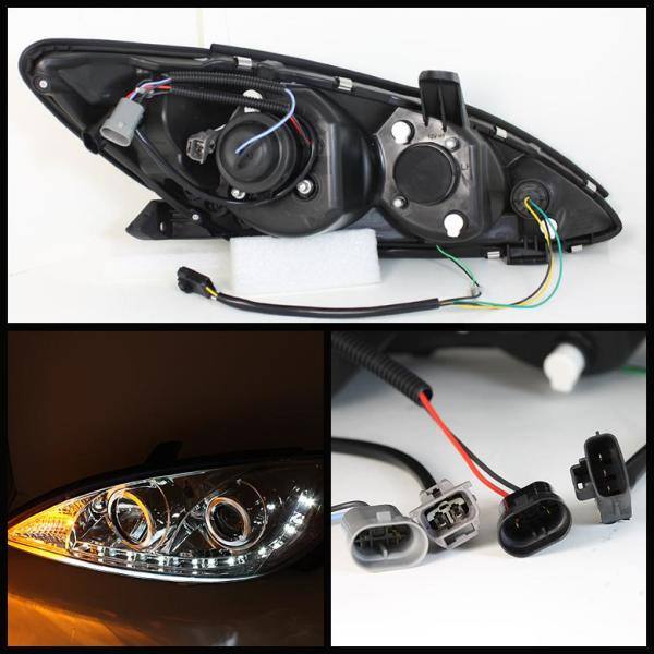 Spyder Auto Toyota Camry 02-06 Projector Headlights - DRL - Chrome - High H1 (Included) - Low H1 (Included) - 5042781