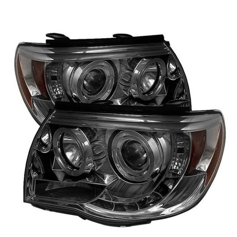 Spyder Auto Toyota Tacoma 05-11 Projector Headlights - LED Halo - LED ( Replaceable LEDs ) - Smoke - 5011930