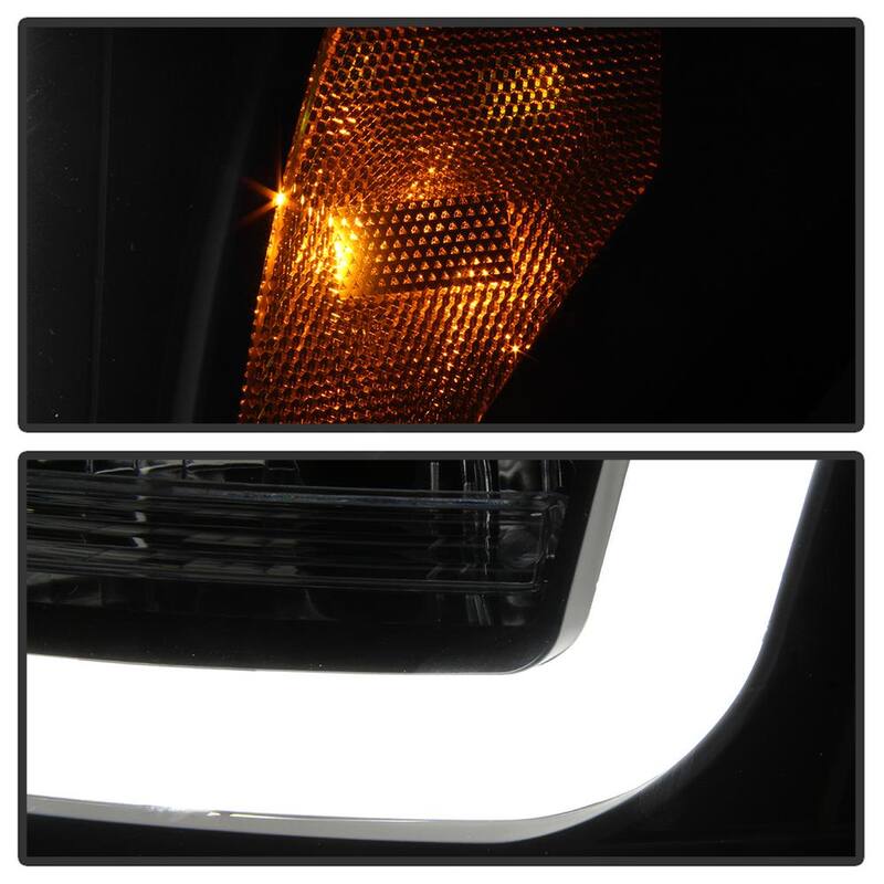 Spyder Auto Ford F-250/F-350/F450 Super Duty 11-16 Version 2 Projector Headlights - Light Bar DRL - Black - 5084460