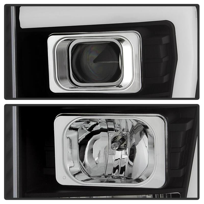 Spyder Auto Ford F-250/F-350/F450 Super Duty 11-16 Version 2 Projector Headlights - Light Bar DRL - Black - 5084460