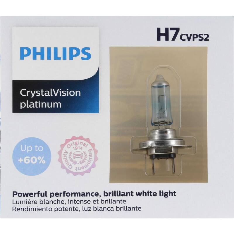 Philips CrystalVision Platinum H7 Headlight/Fog Light (2-Pack) - H7CVPS2