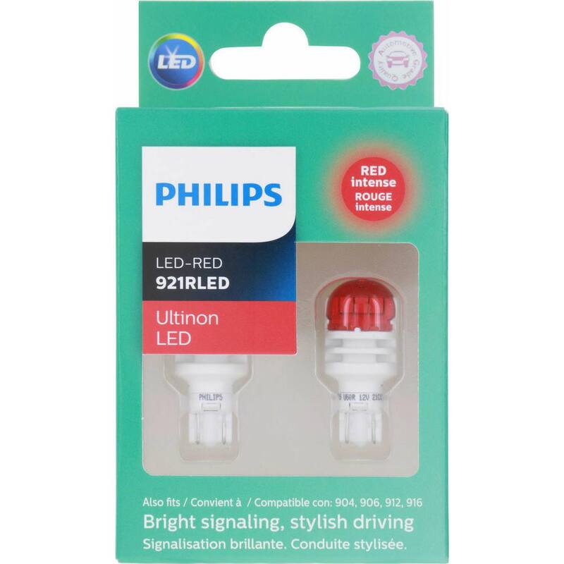 Philips Ultinon LED 921 Red Signaling Bulb (2-Pack) - 921RLED