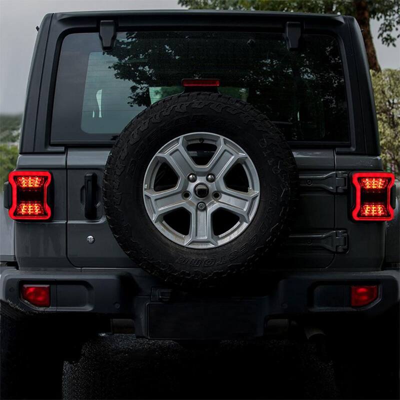 AMERICAN MODIFIED LED Tail Lights for 2018-2019 Jeep Wranglers, Pair - AMJPCA03302