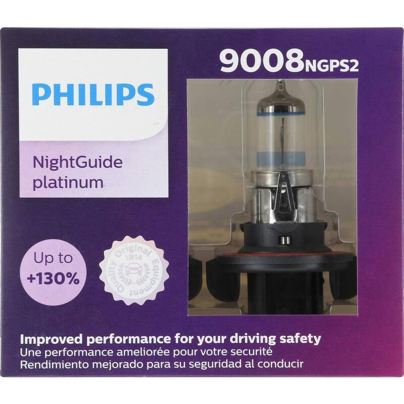 Philips NightGuide Platinum 9008 White Headlight/Fog Light (2-Pack) - 9008NGPS2