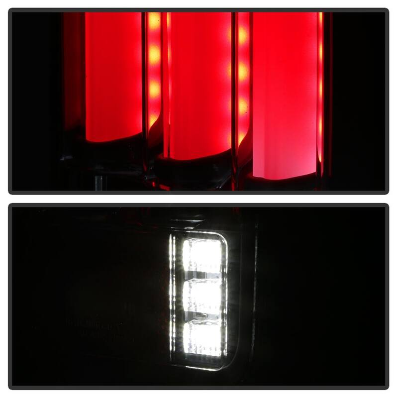 Spyder Auto Jeep Wrangler (JK JKU) 07-18 Version 2 Light Bar Sequential Turn Signal LED Tail Lights - Black Smoke - 5084781