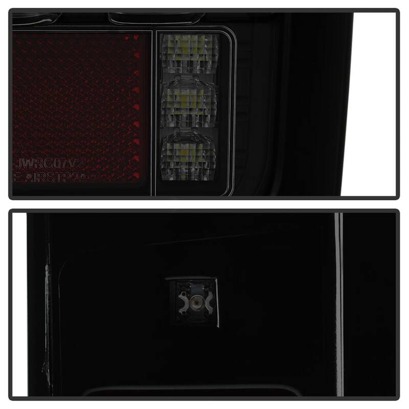Spyder Auto Jeep Wrangler (JK JKU) 07-18 Version 2 Light Bar Sequential Turn Signal LED Tail Lights - Black Smoke - 5084781