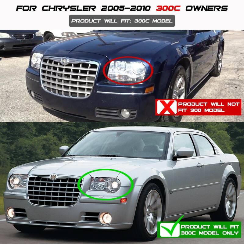 Spyder Auto Chrysler 300C 05-10 Projector Headlights - LED DRL - Black - High/Low H7 (Included) - 5075659