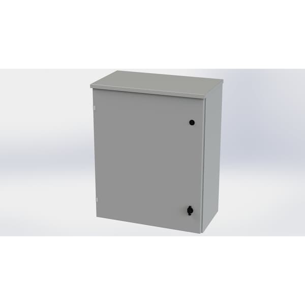 Saginaw Control & Engineering Galvanized Steel Electrical Enclosures, 30 in H, 12 in D, 24 in W, NEMA 3R, Hinged - SCE-30R2412LP
