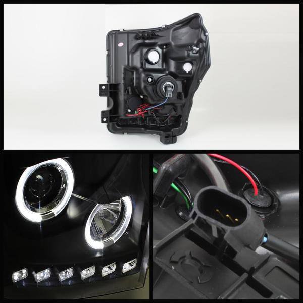 Spyder Auto Ford F-250/F-350/F450 Super Duty 11-16 Projector Headlights - LED Halo - DRL - Black - 5070272