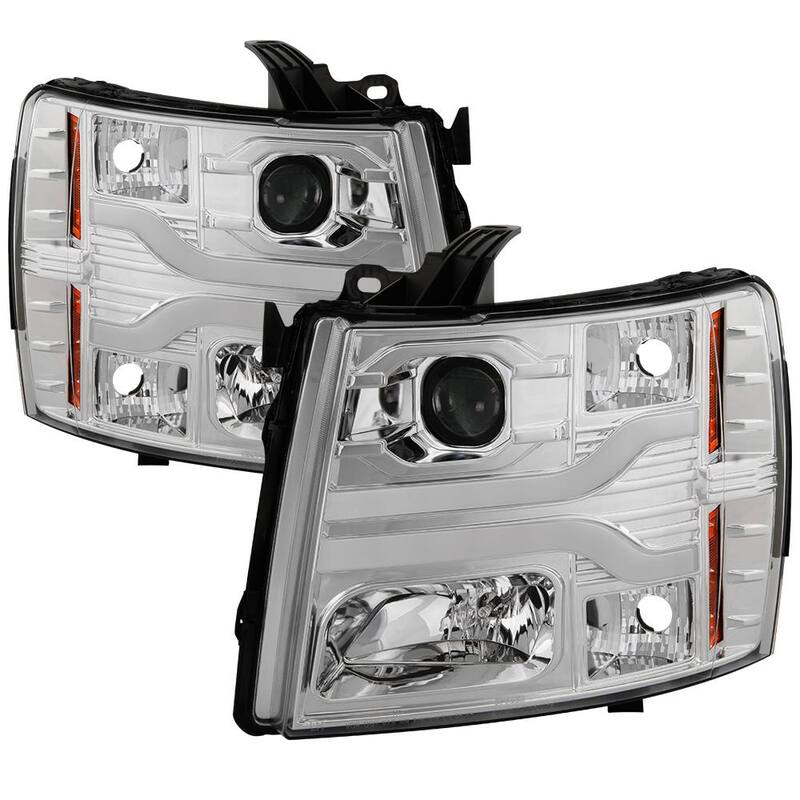 Spyder Auto Chevy Silverado 1500 07-13 / 2500HD/3500HD 07-14 Version 3 Projector Headlights - LED DRL - Chrome - 5083616