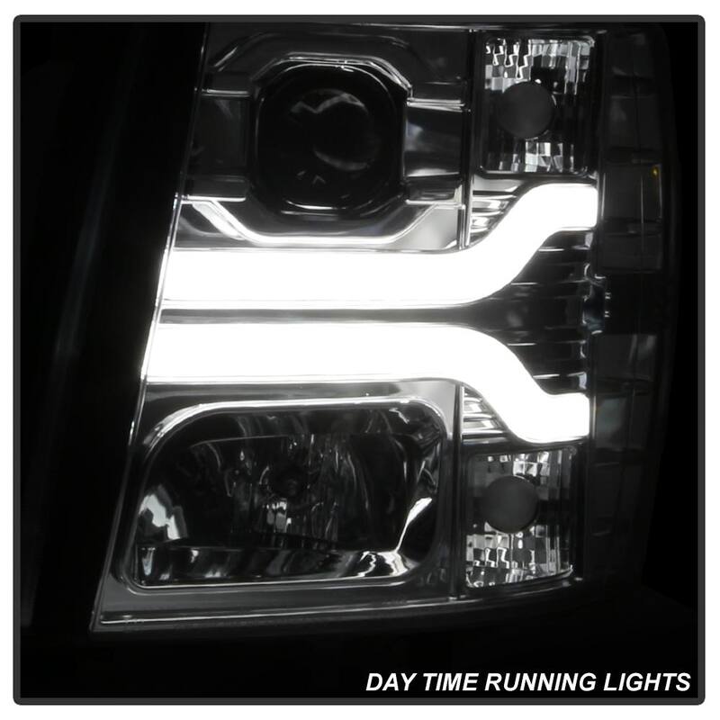 Spyder Auto Chevy Silverado 1500 07-13 / 2500HD/3500HD 07-14 Version 3 Projector Headlights - LED DRL - Chrome - 5083616