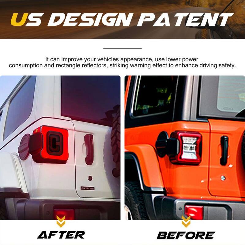 AMERICAN MODIFIED Smoked Tunnel Tail Lights Compatible w/2018-2022 Wrangler JL - AMJPCA03303