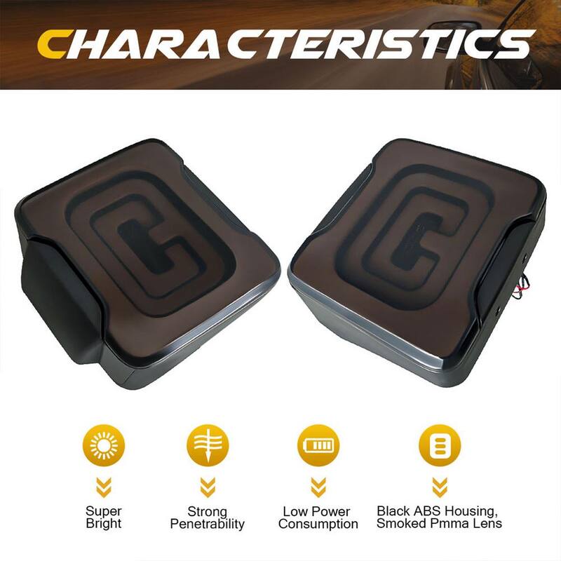 AMERICAN MODIFIED Smoked Tunnel Tail Lights Compatible w/2018-2022 Wrangler JL - AMJPCA03303