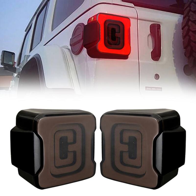 AMERICAN MODIFIED Smoked Tunnel Tail Lights Compatible w/2018-2022 Wrangler JL - AMJPCA03303